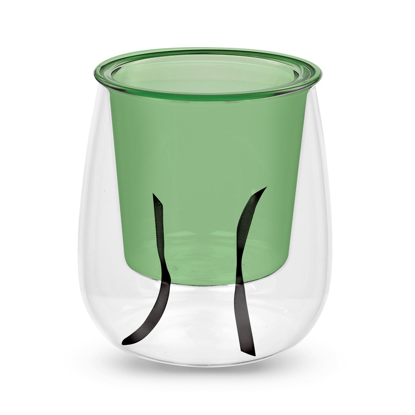 Large Self-watering Glass Pot