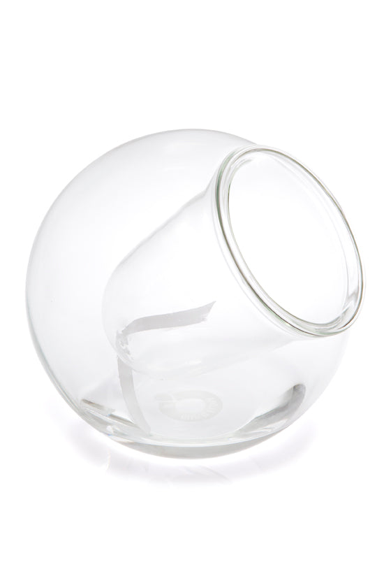 Medium Tilted Self-watering Glass Pot