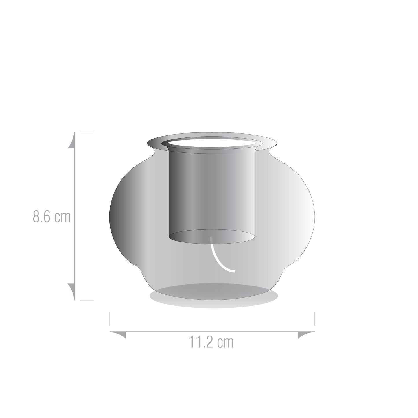 Small Self-watering Glass Pot